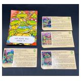 Vtg TMNT Ninja Turtles File Cards & Birthday Card