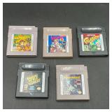 Lot of 5 Nintendo Gameboy Video Game Cartridges