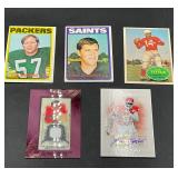 Lot of 5 Sports Cards Memorabilia YA Tittle +