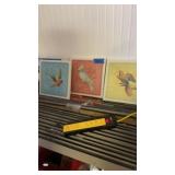 Three pictures 12ï¿½ x 12ï¿½ assorted birds