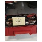 Assorted tools with tool box, plastic toolbox