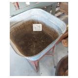 Galvanized wash tub with stand
