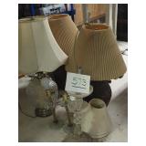 Bsmnt: assorted table lamps