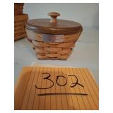 Longaberger basket with wood lid