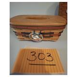 Longaberger basket with wood lid