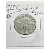 1929-S Standing Lib Quarter BU