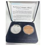 2000 Ronald Reagan Commerative Coins Silver and