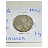 1943 Canada Silver Quarter