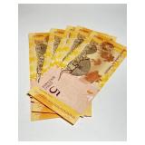 5 Venezuela 5 Bolivares Crisp Notes