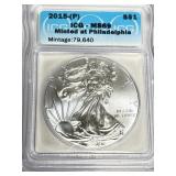 2015-P AE ICQ-MS69 Low Mintage