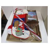 Stockings, sleigh & light up candy cane plus book