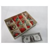 Vintage, strawberries Christmas ornaments