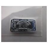 1 gram bar of .999 fine silver