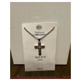 New menï¿½s stainless steel cross necklace