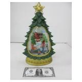 Light up Christmas tree snow globe