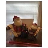 2 new handmade Christmas Santas