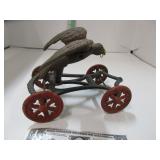 Vintage Cast Iron Eagle on Wheels