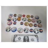 Assorted vintage Pinback buttons