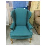 $Deal Vintage green chair 4 throw pillows