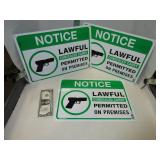 Conceal & Carry Signs