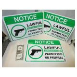 Conceal & Carry Signs