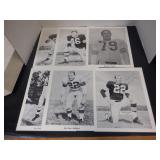 LOT OF 6 1956-57 CLEVELAND BROWNS SIGNED PHOTOS