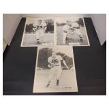 LOT OF 3 SIGNED AUTO 1949 CLEV BROWNS PHOTOS