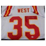 CHARCANDRICK WEST SIGNED AUTO CHIEFS JERSEY JSA