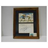 JACK DEMPSEY FRAMED AUTOGRAPH POSTCARD