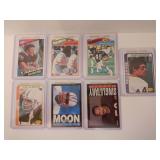 LOT OF 7 VINTAGE TOPPS FOOTBALL STARS WITH ROOKIES