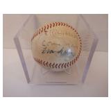 MULTI SIGNED VINTAGE BASEBALL WITH CONNIE MACK