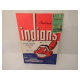 JULY 4,1957 CLEVELAND INDIANS SOUVENIR SCORE