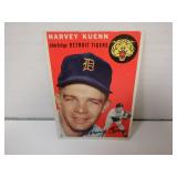 1954 TOPPS #25 HARVEY KUENN ROOKIE CARD