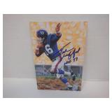 FRANK GIFFORD SIGNED AUTO GOAL LINE ART CARD