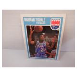 1989-90 FLEER WAYMAN TISDALE SIGNED AUTO CARD