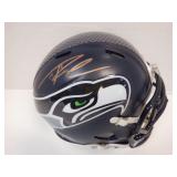 RUSSELL WILSON SIGNED AUTO SEAHAWKS MINI HELMET