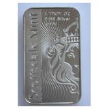 Scottsdale Mint 1 Troy Oz Fine Silver Bar