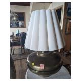 Metal Table Lamp w/ Scalloped Shade  (Livingroom)