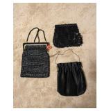 Vintage Black Evening Bags - Set of 3