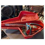 Homelite Chainsaw with Red Carry Case