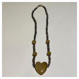 Brown Stone Beaded Costume Jewelry Necklace