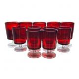 Assortment of Red Glasses 4" & 3.5"  (Qty 11)