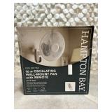 Hampton Bay 16" Wall-Mount Oscillating Fan openbox