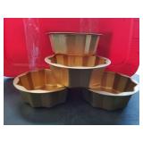 Lot of 4 (PLASTIC) Gold Bowls