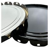 2 Black Metal HeavyDuty 5g pail bucket lid w seal