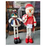 Cute 2pc Santa(adjustable) and Snowman Figures