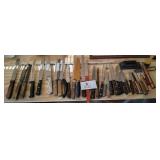 Huge lot of Knives and a sharpening stone