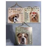 Lot of 3 dog Decor Pictures