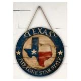 8in Round Texas Sign Great for Home/Office