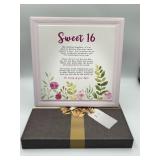 Sweet 16 Gift  7"x7" Tile Artwork (New)